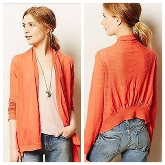Anthropologie Sweaters - Anthro Moth Lightweight Hi Low Open Cardigan M